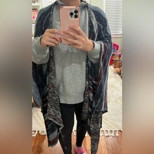 Free People Multicolor Knit Poncho